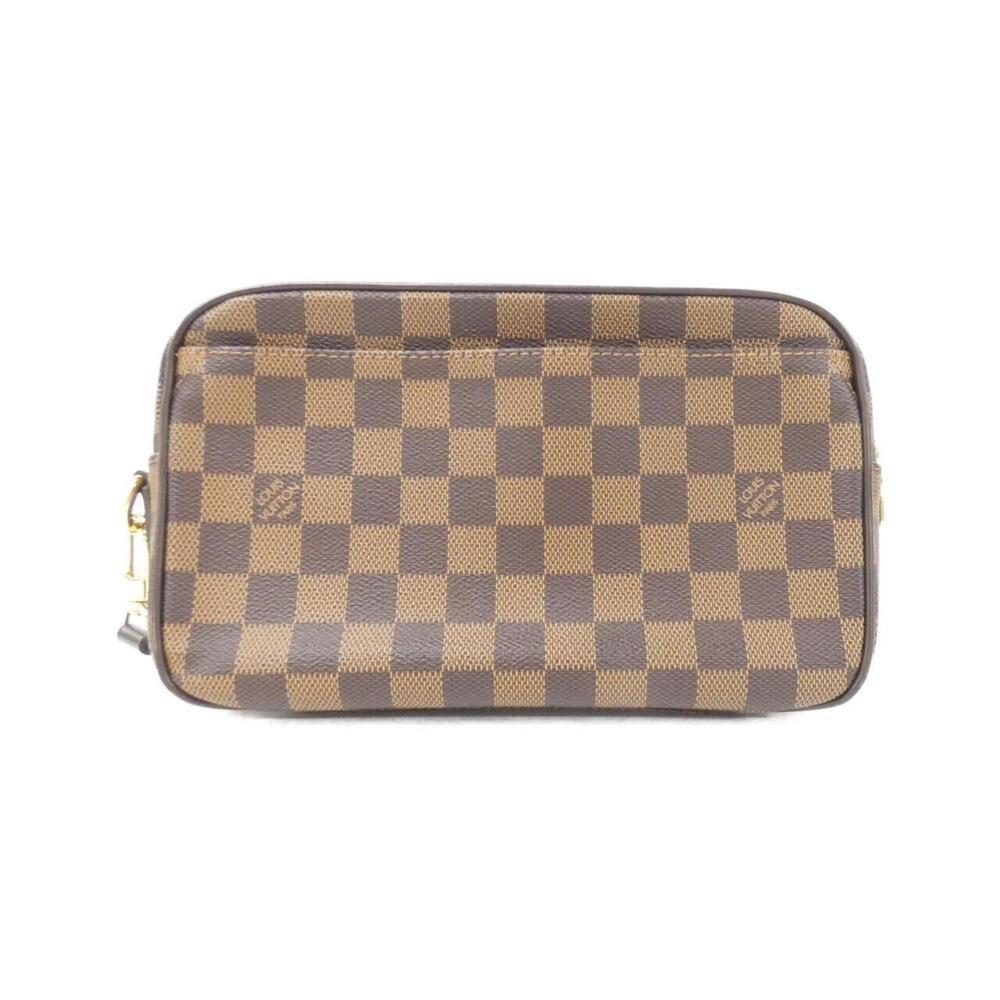 LOUIS VUITTON Authentic Brown Damier Pochette Mini Bag - Picture 2 of 7